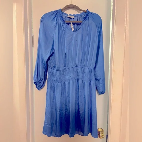 LOFT Ruffle Tie Neck Dress - New Tags On